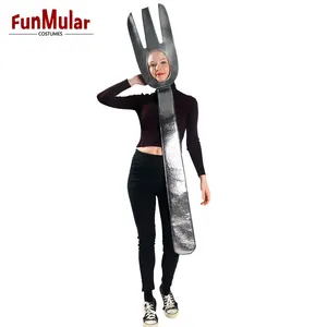 Funmular Funny Tableware Costume Spoon and Fork Couple Outfits for Halloween Costume