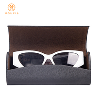 Ensemble d'étuis à lunettes de soleil cylindriques vintage en cuir PU |   Boîte à lunettes à fermeture magnétique avec chiffon de nettoyage et emballage cadeau