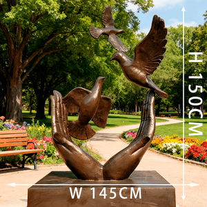 Escultura <span class=keywords><strong>de</strong></span> Paloma <span class=keywords><strong>de</strong></span> la Paz en Bronce Fundido Personalizada para Decoración <span class=keywords><strong>de</strong></span> Plazas - Product Image 3
