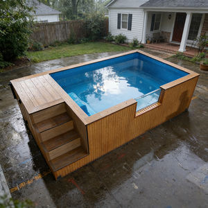 Piscine rectangulaire avec structure en acier et installation professionnelle de marqueurs de voies - Product Image 3