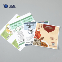 Autocollants professionnels personnalisés découpés à la forme, en vinyle acrylique adhésif imperméable, pour pots de café, suppléments, et étiquettes d'emballage pour aliments pour animaux de compagnie