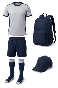 Pink Black Soccer Jersey Kit With Shorts <b>Socks</b> Backpack And Cap Unisex Adult All Season Athletic Wear - Product Image 4