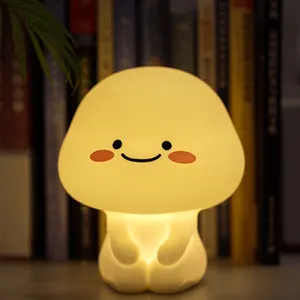 Cute Baby Silicone Night Lamps Decor Bedside Nursing Table Lamp Kid Children Gift Toy Pat Sensor Novelty Lights