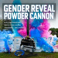 Machine à révélation du sexe et canon à poudre avec effet fumigène pour les anniversaires et les fêtes - Utilisation extérieure écologique