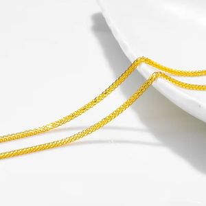 Cadena de Oro Real de 18K Xinfly, Cadena de Clavícula Chopin Sólida de Oro Au750, Venta al por Mayor, Nuevo Diseño, Cadenas Finas - Product Image 1