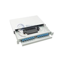 Wanbao 12 Port Outdoor FTTH Fiber Optic Patch Panel 19 Inch Sliding Type Cabinet