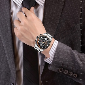 MINI FOCUS 0218G Montre d'affaires en acier inoxydable pour hommes Vente en gros chinoise Reloj Par Hombre - Product Image 6