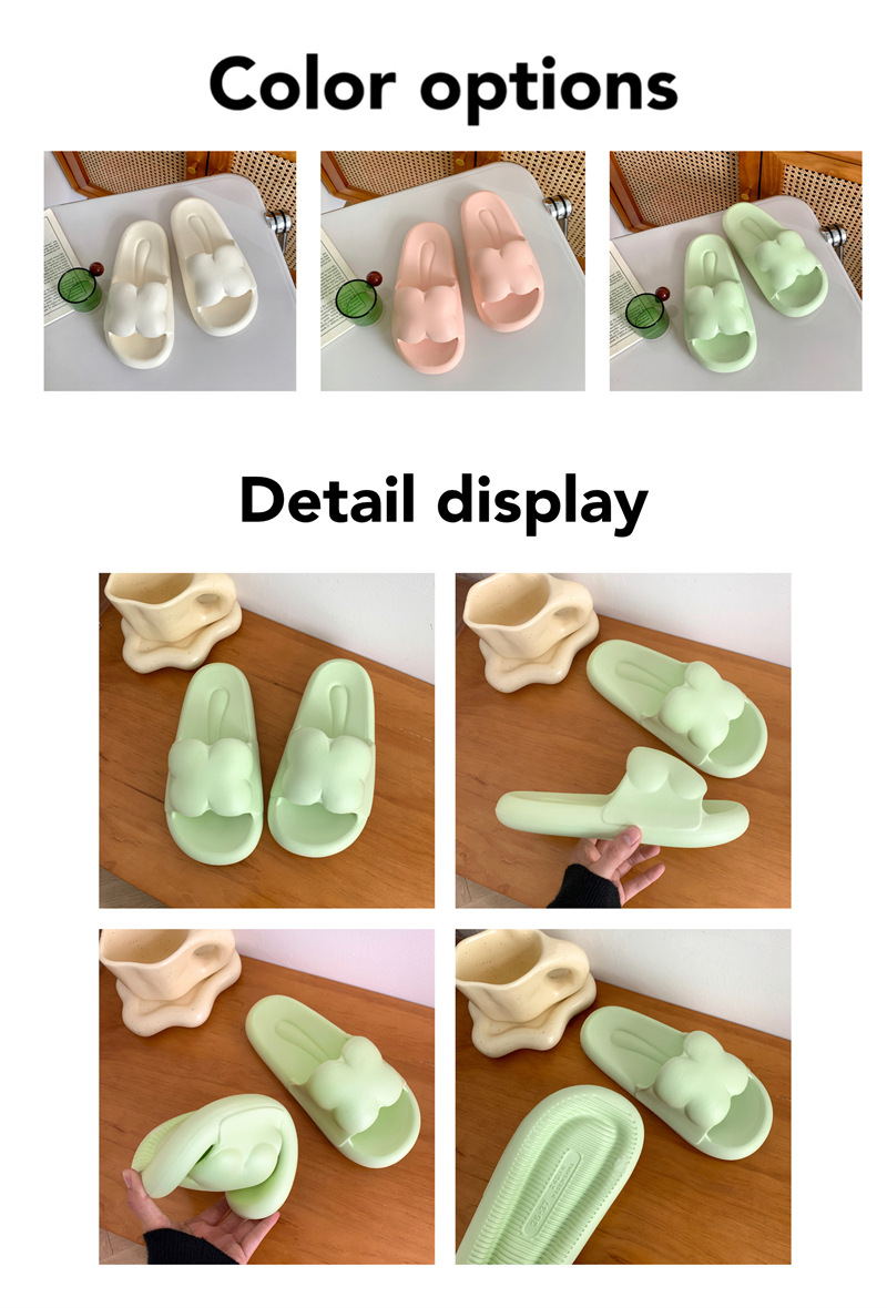 Thick Platform Bathroom Home Slippers Rubber PVC Slides Slippers for Women