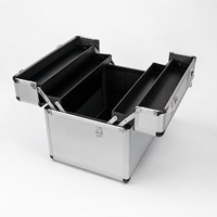 Boîtes de sécurité portables personnalisables ODM&OEM avec cadre en aluminium et panneaux ABS, étui en aluminium à 2 côtés avec séparateurs réglables