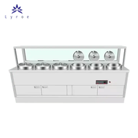 Lyroe Restaurant Hôtel Alimentation Traiteur Buffet Vapeur Électrique Bain Marie Chauffage Réchauffeur Pot Soupe Comptoir Chariot Cabinet