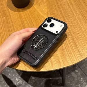 เคสโทรศัพท์มือถือลายกากบาทสำหรับ iPhone 17เคสนิ่มโครเมี่ยม DIY แบรนด์อินเทรนด์ iPhone 16 15 14 PRO MAX <span class=keywords><strong>Heart</strong></span> 13 PLUS - Product Image 4