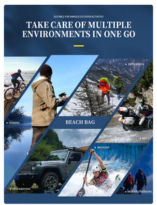 Sac étanche multifonctionnel (à main, à bandoulière, ou en bandoulière croisée) – Plusieurs options disponibles pour les sports nautiques – Sac étanche pour activités aquatiques - Product Image 6