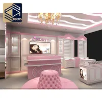 Roze Schoonheidssalons Winkel Cosmetische Winkel Decoratie Ontwerp Schoonheid Showcase Schoonheid Winkel Interieur Decor
