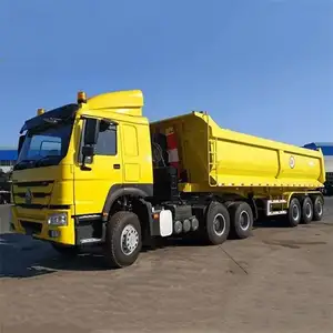 Tipper Used 3/Tri/Three Axle 38tons Heavy Duty Dump Tractor Tipper Trailer For Sale Near Me Price