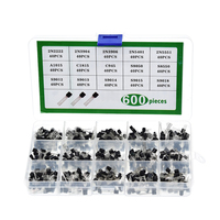Kit de boîte à Transistor TO-92, 15 pièces, 600 pièces, 2N2222 A1015 C945 C1815 S8050 S8550 S9012 S9013 S9014 S9015 2N3904 2N3906 2N5401 2N5551