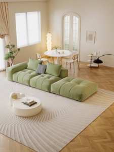 أريكة عتيقة قابلة للتخصيص عالية الجودة من الجلد الطبيعي المعاصر لأثاث غرف المعيشة والفيلات - Product Image 6