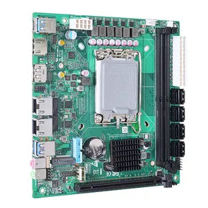 Piesia Motherboard Ddr5 In-tel 12th 13th H670 chipset LGA1700 Nas Motherboard 8*SATA RAID Mini Itx Nas Motherboard