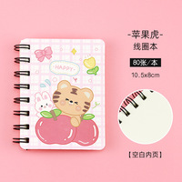 Cuaderno Espiral A7 con Diseño de Dibujos Animados, Cuaderno Mini con Pintura al Óleo de Animales Bonitos, Cuaderno de Bolsillo para Estudiantes, Venta al Por Mayor