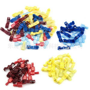 Connecteurs de fils de type T Ant Clip 0,5-6 mm², bornes à sertir de style européen, en plastique rouge, bleu, jaune, transparent, 60 pièces emballées - Product Image 1