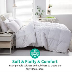 Customizable <strong>King</strong> <strong>Size</strong> White Goose <strong>Duck</strong> <strong>Feather</strong> Down Filled Bedding Comforter <strong>Duvets</strong> Solid &amp; Vintage Pattern for Home &amp; Hotel - Product Image 5