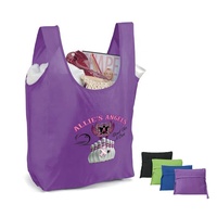Sac à provisions pliable en polyester en tissu non tissé personnaliser sac recyclé pliable sacs à provisions pliables avec poches