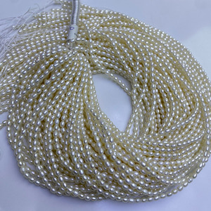 Wenchi Nouvelle Perle d'Eau Douce Naturelle Plate en Forme de Bouton 3-3.5mm, Perles Libres en Fil pour Bijoux DIY, Chaîne de Clavicule Modèle 31348 - Product Image 3