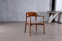 Chaise de salle à manger moderne en bois de noyer massif, fauteuil avec dossier et coussin moelleux, couleurs personnalisables, mobilier de luxe pour la maison, le restaurant et le salon