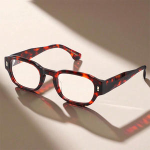 Conchen - Monturas de Gafas Rectangulares de Acetato, Unisex, Tendencia de Moda, Montura Completa, Lentes Planas 8628 - Product Image 4