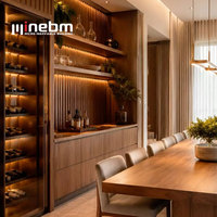 Armoire de cuisine de haute qualité personnalisée et au design simple Meuble de cuisine Design Armoire de cuisine en placage de bois avec îlot