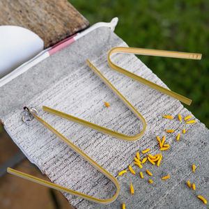 Anzhu Pinzette Entwicklung Magnet Toaster Tipps Zange 16cm Bambus Einweg besteck Mini Gummi Werkzeuge Lebensmittel druck Shisha Holz - Product Image 1