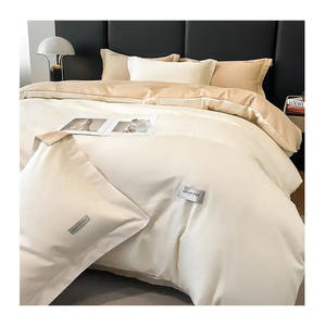 Ropa <strong>De</strong> <strong>Cama</strong> Customized Wholesale Luxury Star Hotel king Queen Size Plain White Soft Warm Comforter Quilt Cover 4pcs Bedding Set - Product Image 1