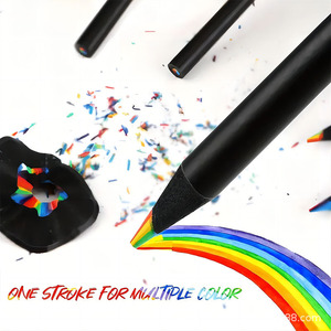 Usine en gros 7 couleurs arc-en-ciel stylo <span class=keywords><strong>Simple</strong></span> étudiant Art papeterie 7 couleurs même noyau peinture <span class=keywords><strong>crayon</strong></span> - Product Image 4