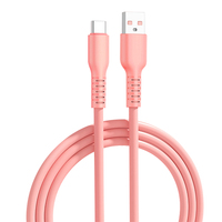 Cable USB-C a USB de Carga Rápida 3A, Silicona Líquida Suave, Sin Enredos, USB-C a USB-C 60W PD3.1, Sincronización de Datos para Laptop y Móvil, 480Mbps