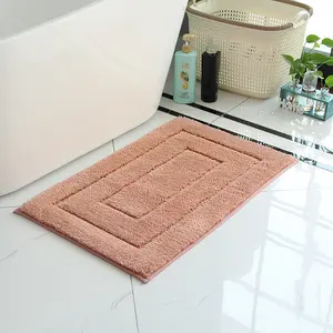 Factory customized anti-slip entrance door mat solid color thin instant dry designer bath mat