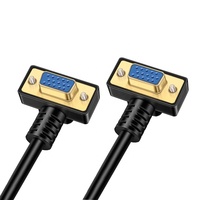 Kabel VGA Female ke Female Definisi Tinggi untuk Komputer, TV, Proyektor, Kabel Koneksi Data Video