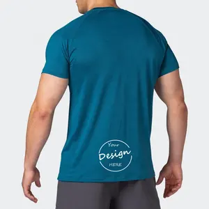 T-shirts raglan pour hommes personnalisés Muscle Fitness Sports Bodybuilding Broderie Design Athletic Gym en vrac