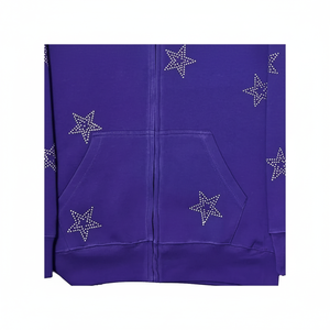 Sudadera con Capucha y Cremallera Completa para Hombre, 100% Algodón, Diseño Sólido, para Invierno - Product Image 1