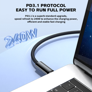 Oudakx Bán Buôn Từ Tính Pd240w 100W 60W Nylon Bện Loại C USB Nhanh Chóng Sạc Cáp Cáp Dữ Liệu Cho Máy Tính Xách Tay Máy Tính Bảng Điện Thoại Di Động - Product Image 3