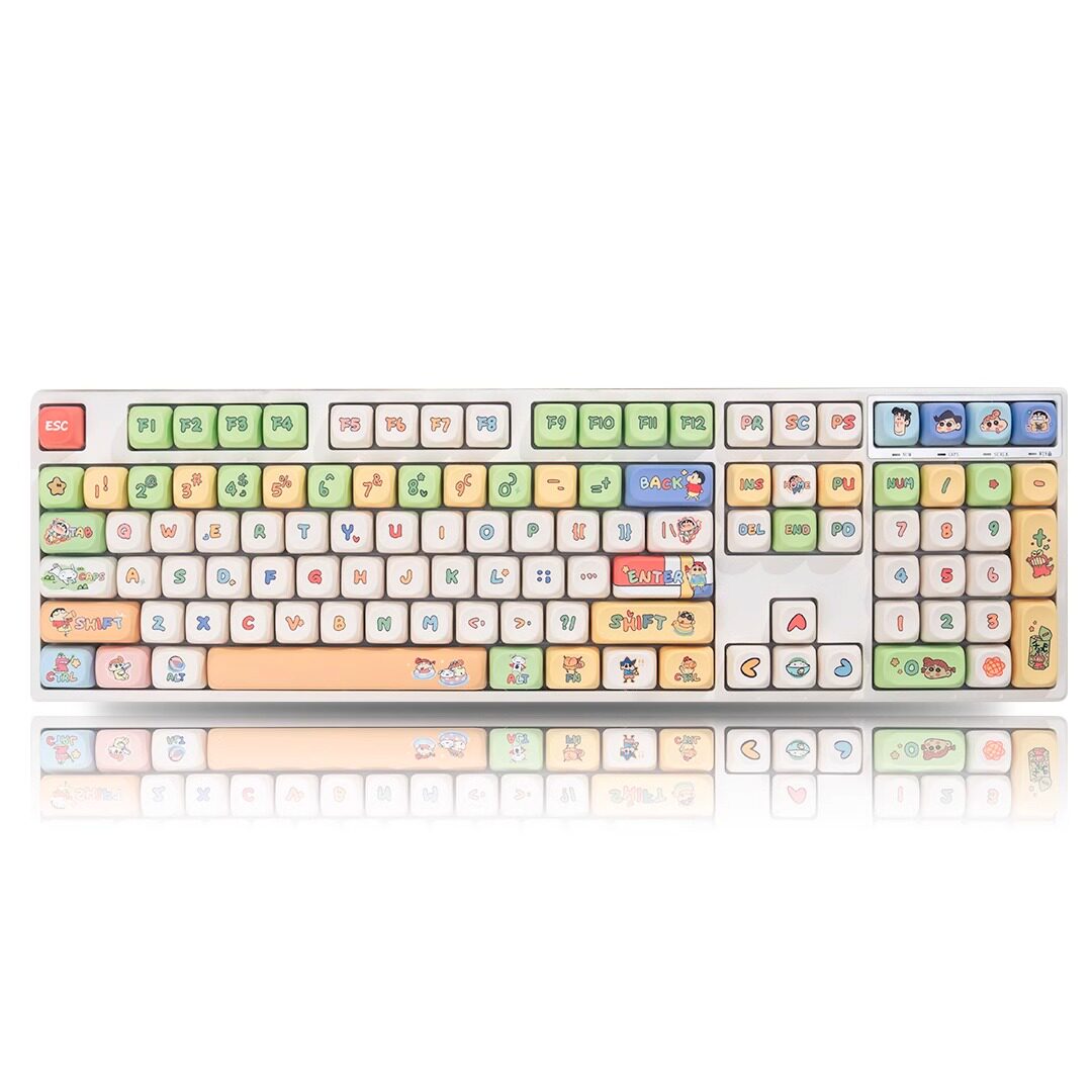 คีย์บอร์ดสีขาว-YG108+M-OA คีย์แคป Xiaoxin