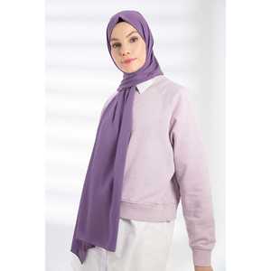 Lavender Crepe <b>Shawl</b> Luxury <b>Ethnic</b> Jersey Fabric Glitter Printing Pattern for Spring Summer Winter Lady's Arab Hijab - Product Image 3