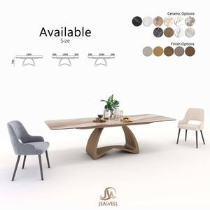 Ensemble de <span class=keywords><strong>table</strong></span> <span class=keywords><strong>à</strong></span> <span class=keywords><strong>manger</strong></span> en céramique <span class=keywords><strong>extensible</strong></span> réglable minimaliste de haute qualité rectangulaire pour la maison, l'hôtel, le restaurant, usage quotidien - Product Image 2