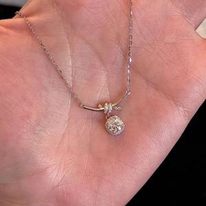 Collier en argent pur S925, style rétro, luxueux, avec pendentif en forme de goutte d'eau mystérieuse, anneau bleu, tempérament exquis pour femmes - Product Image 5