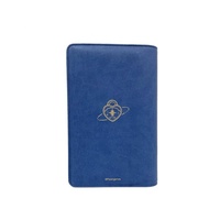 PU-Portfolio Marineblau Leder Spielkarte Album Karten buch Ordner Binder einschl ießlich 30 Hülsens eiten mit Goldfolie-Stempel-Logo