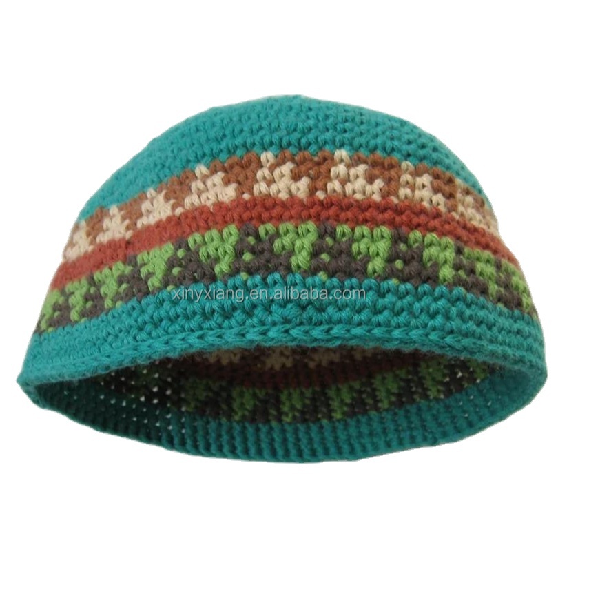Wholesale Hand Crochet Muslim Kufi Hats for Men - 100% Bamboo Yarn
