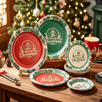 Assiettes en papier jetables personnalisables avec logo, barquettes en papier de qualité alimentaire pour plats à emporter