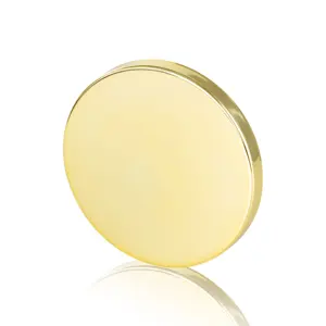 Custom Luxury Shiny Gold Plated Candle Jar Lid Metal Candle Lid With Silicone Sealing Ring