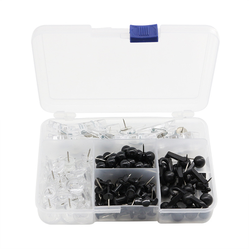 Factory Wholesale 125pcs Push Pins with Hooks Thumb Tacks Decorative Thumb Tacks for Wall Cork Board Bulletin Board