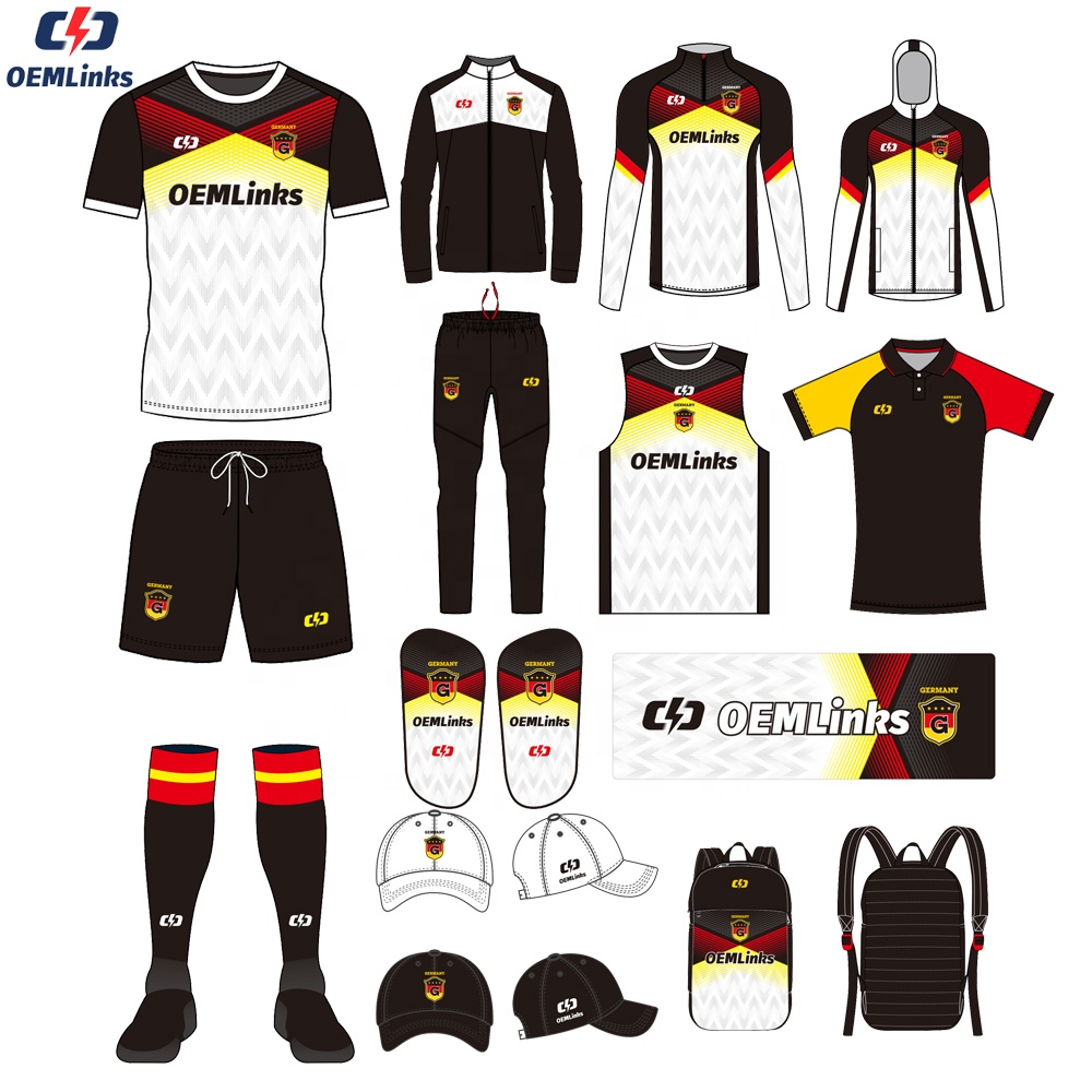 Benutzer definierte atmungsaktive Fußball tragen komplette Fußball uniform Fußball T-Shirt Fußball Set Uniformen Sets sublimierte Fußball trikots