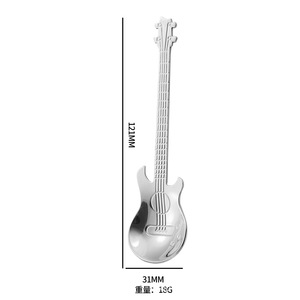 Đầy Màu sắc 304 thép không gỉ Nhỏ Thanh muỗng dài xử lý Guitar muỗng để đo trà & cà phê Quà Tặng - Product Image 4