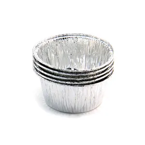 アルミベークカップ20ml ALLWIN-TR57小さな丸いアルミホイル型エッグタルト食品グレードのベーキングケーキアルミトレイ